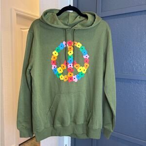 Pride Target The Phluid Project Peace Sign Green Hoodie Adult Size SM NWT